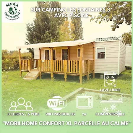 Kemping Sejour Normandie - Mobilhome Premium 3ch-6p Avec Clim-tv-wifi-lave Linge Dans L'eure - 155 Ivry-la-Bataille